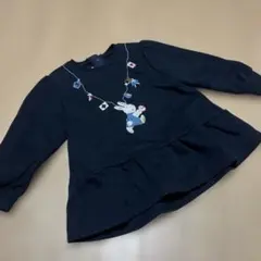 familiar ネイビー フリル トレーナー 90 チュニック