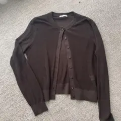 GU ブラウンシアーカーディガン Mサイズ