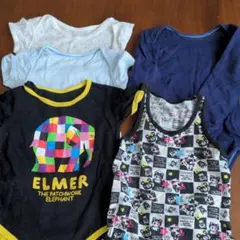 ロンパース80.90  5枚セット エルマー