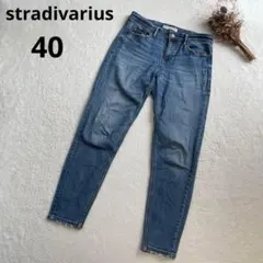 ストラディバリウス　スキニーローウエストデニムパンツ ジーンズ　Gパン　ブルーL