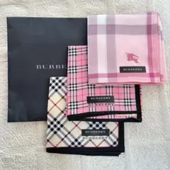 BURBERRY チェック柄ハンカチ 3枚セット