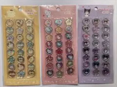 おはじきふうシール 24ピース キティ クロミ ポムポムプリン シールセット