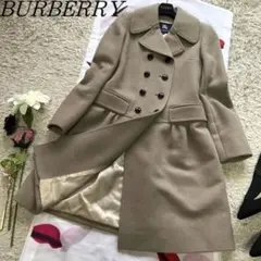 【美品】BURBERRY LONDON ロングコート グレージュ ダブル 38のサムネイル