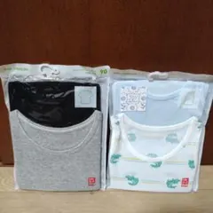 新品 ベビー ユニクロ コットンフライスインナーT メッシュ タンクトップ 90