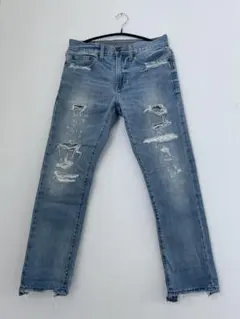 ダメージ加工 ライトブルーデニム