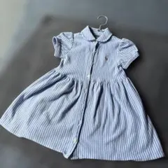 Ralph Lauren 18M ワンピース 青白ストライプ