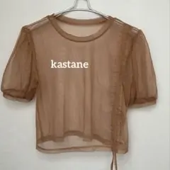 カスタネ　kastane ブラウス　プルオーバー　Fサイズ　シアーのサムネイル