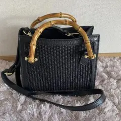 【未使用級】AULENTTI オウレンティ ハンドバッグ バンブー レザー AULENTTI/オウレンティ】2WAY レザーミニバッグ / ベルト付きレザーBAG