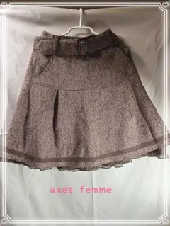 axes femme ベルト付きスカート