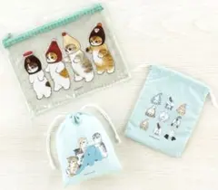 ぢゅの じゅの mofusand もふさんど クリアポーチ 巾着 フラットポーチ