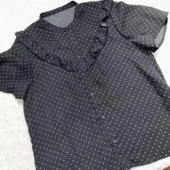 ROPÉ PICNIC ドット柄フリルシャツ 38