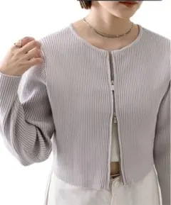 mystic wジップニット