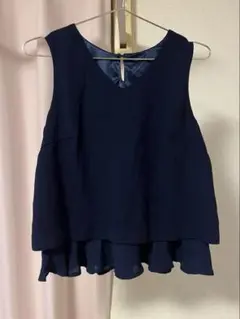 ネイビー ノースリーブ トップス　INGNI