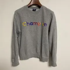 Champion グレー クルーネックスウェット M