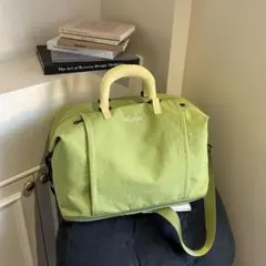 FALLION ライトグリーン ボストンバッグ