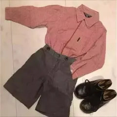 COMME CA DU MODE コムサデモード ギンガムチェックシャツ 100