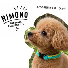 HIMONO パラコード 犬用首輪 ターコイズ イエローのサムネイル
