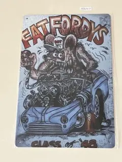 FAT FORDY'S ブリキ看板 インテリア 昭和レトロ