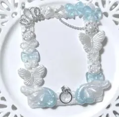 トレカケース ホイップデコ 推し活 水色 青 ブルー 羽 天使 No.217