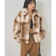 WHO'S WHO gallery プードルファージャケット brown
