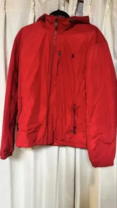 POLO RALPH LAUREN ナイロンジャケット フード付き 赤