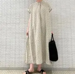 アーバンリサーチ ドアーズ リネンレーヨンドットフレアワンピース
