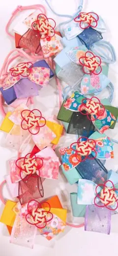 春　花梅水引　トリミングチョーカー　10個　110