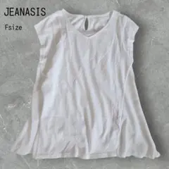 JEANASIS カットソー バック切り替え シフォン 白 フレンチ袖のサムネイル