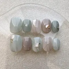 【NO.207】ベリーショート ウェディング ニュアンスネイル ちゅるん