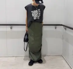 【新品未使用】annaさん　LLサイズ　しまむら カーゴスカートのサムネイル