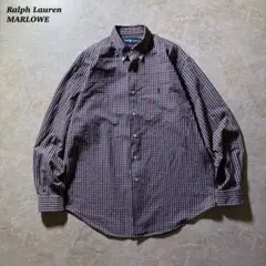 Ralph Lauren MARLOWEミニチェックシャツ古着CBOY当時物美品
