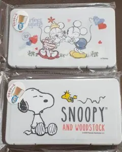 新品未開封★スヌーピー ミッキーミニー プラ マルチケース マスクケース セット
