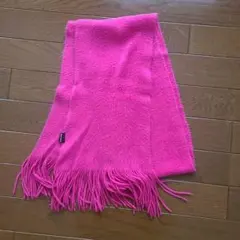 One Way フリンジ付きピンクマフラー