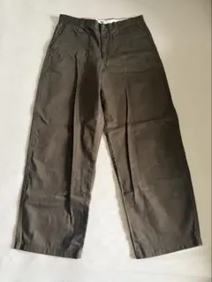 【未使用】UNIQLO U ワイドフィットチノ 82 ダークブラウン 丈長め