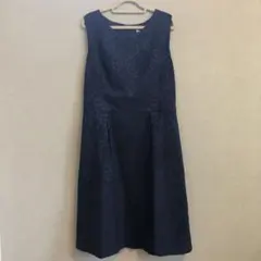 結婚式 レースワンピース フォーマル XL紺