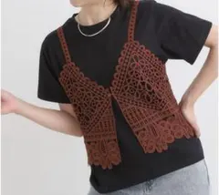 新品タグ付き　シューラル　レースビスチェ＋ひんやりTシャツセットのサムネイル