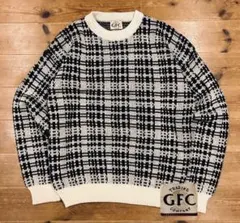セーター 古着 90s GFC COMPANY 総柄 ニット L 極美品のサムネイル