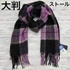 ANNA SUI アナスイ　大判　ストール　マフラー　ショール　ウール　紫　新品
