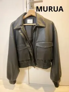 MURUA ムルーア　フェイクレザーフライトジャケット