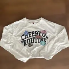 ピンクラテ　ショート丈ロンT L（160）