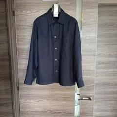 UNIQLO C プレミアムリネンシャツジャケット ブラック M - メルカリ
