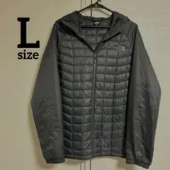 THE NORTH FACE フード付き 中綿 ダウンジャケット L グレー