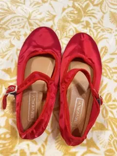 BEVERLY 赤 バレエシューズ 37