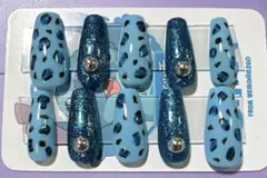 ヒョウ柄ネイルチップ 10個セット