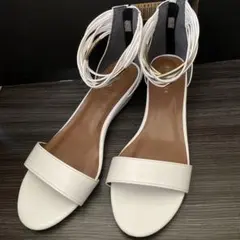 ESPERANZA ホワイト ローヒールサンダル　L