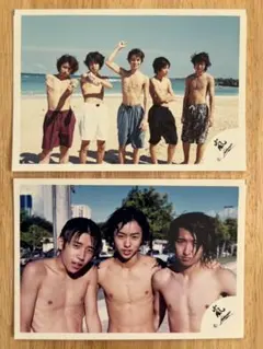 嵐　公式写真　混合2枚セット・大野智 櫻井翔 相葉雅紀 二宮和也 松本潤 ハワイ