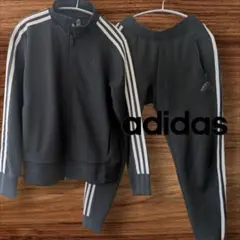 アディダス☆adidas☆ジャージ3本ライン上下セットアップ☆S☆黒