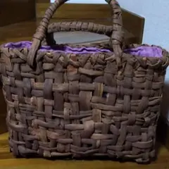 手作り　山葡萄　カゴバッグ