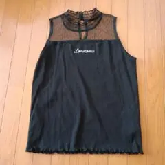 Lovetoxic レース ノースリーブ タンクトップ トップス ブラック