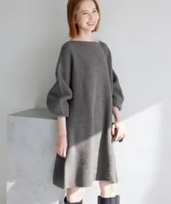 スローブイエナ SLOBE IENA ファインウール ニットミニワンピース